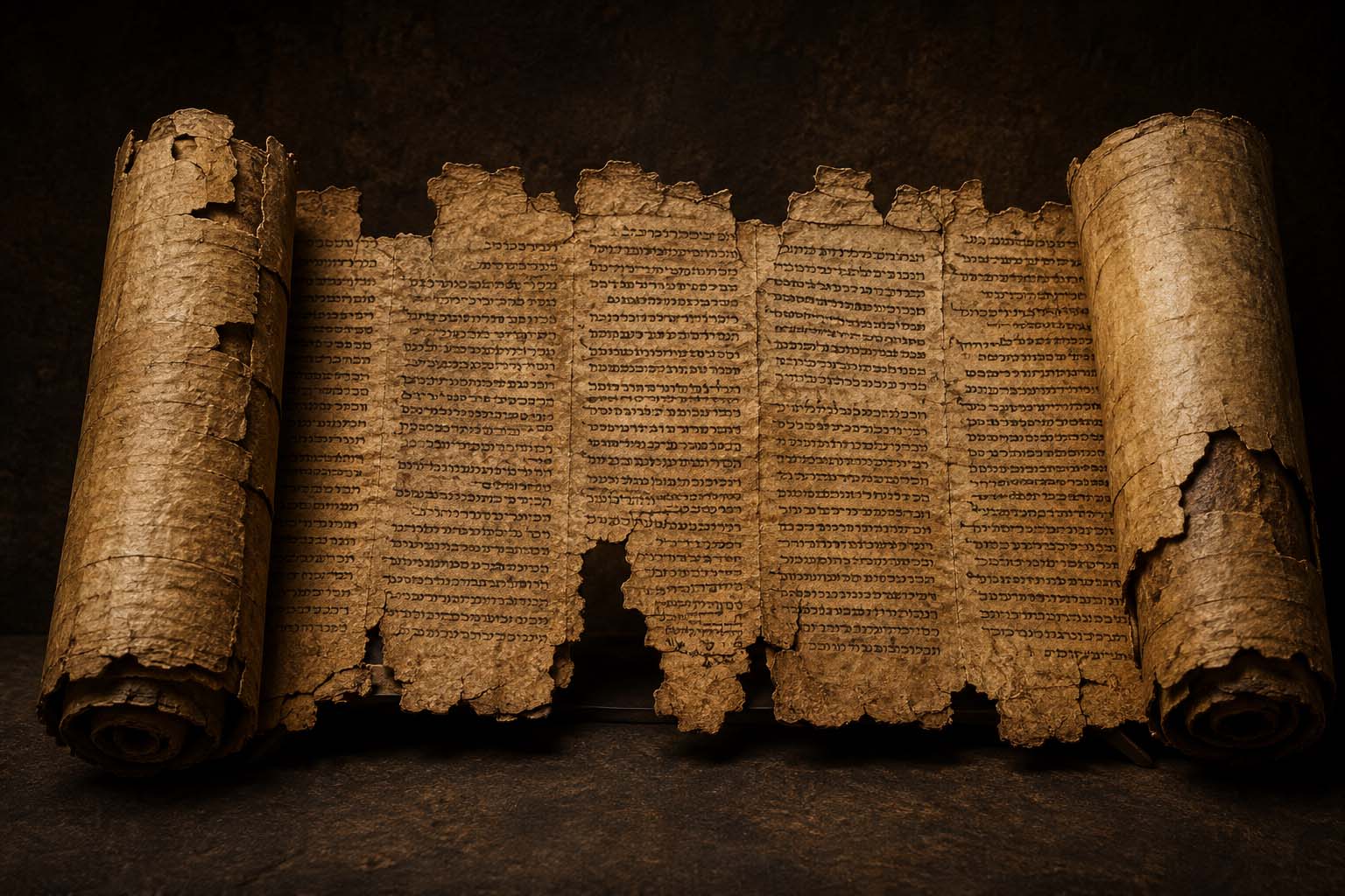 Dead Sea Scrolls museum exhibit