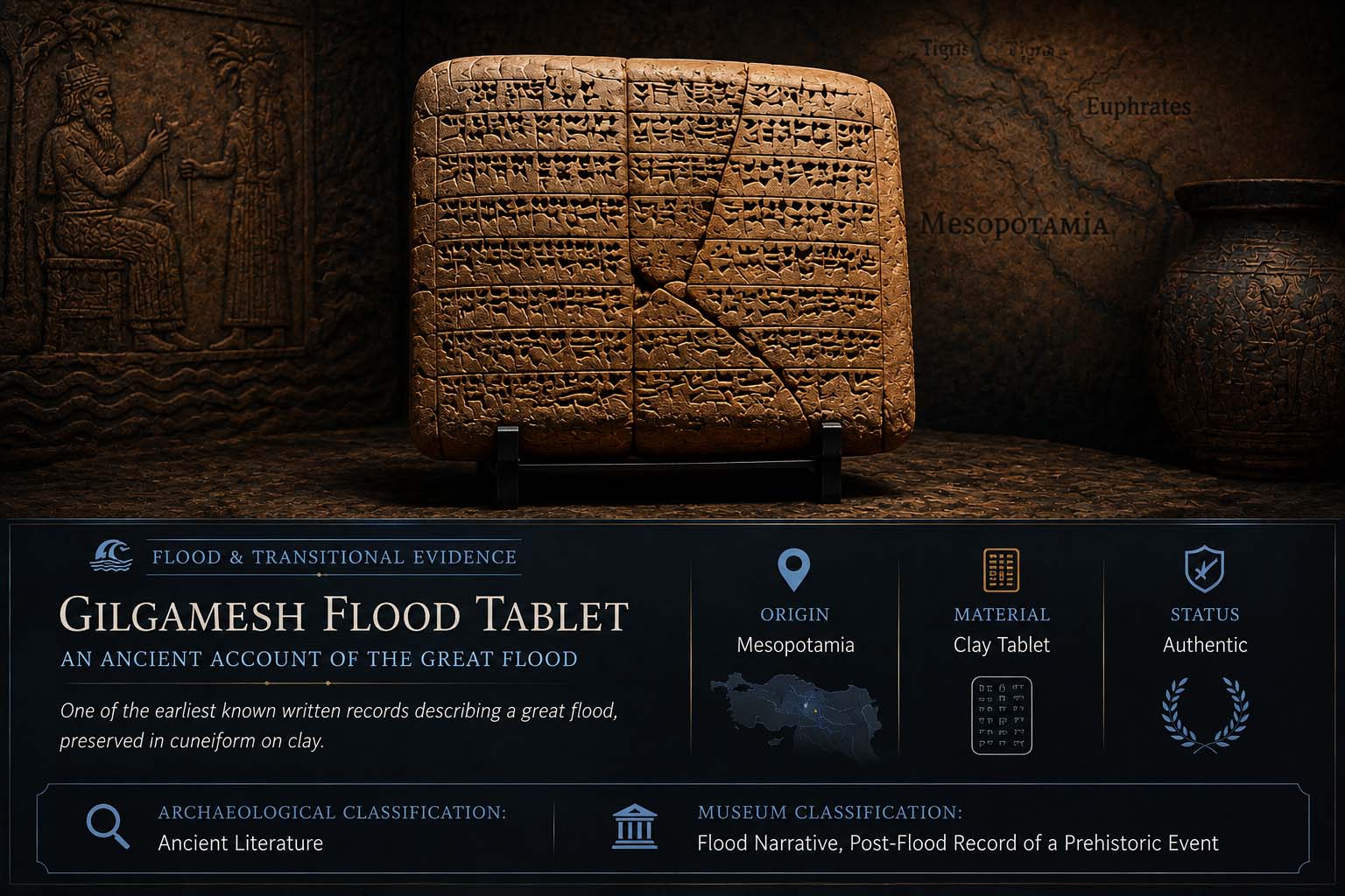 Gilgamesh Flood Tablet museum exhibit