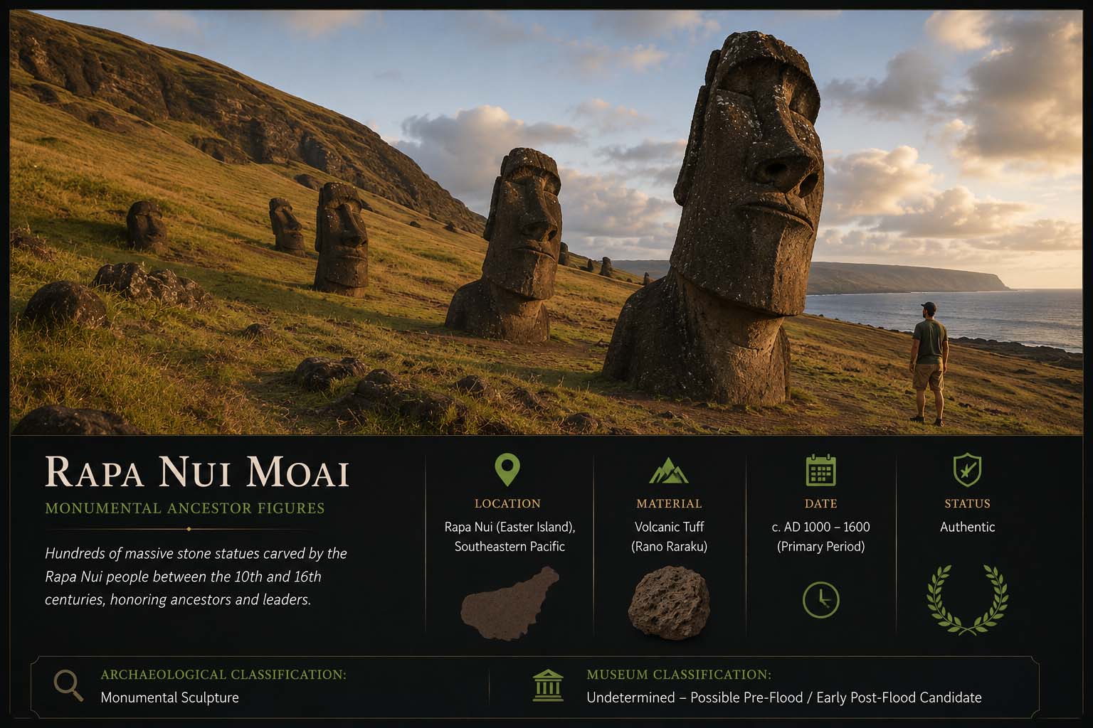 Rapa Nui Moai museum exhibit