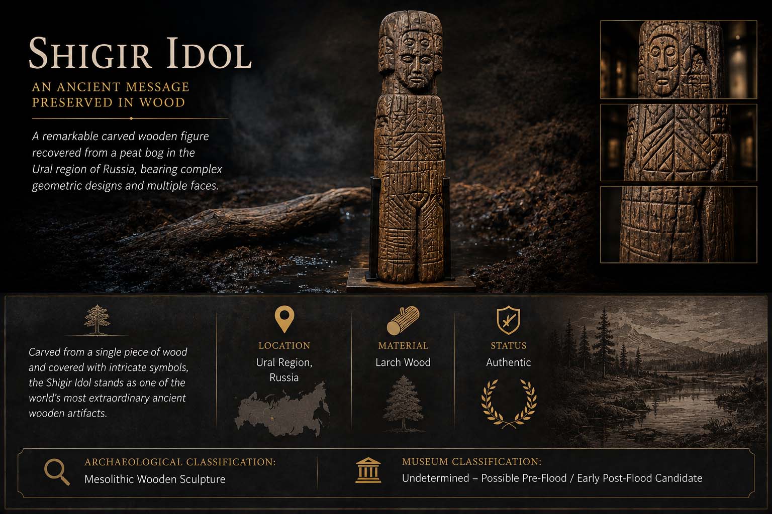 Shigir Idol museum exhibit