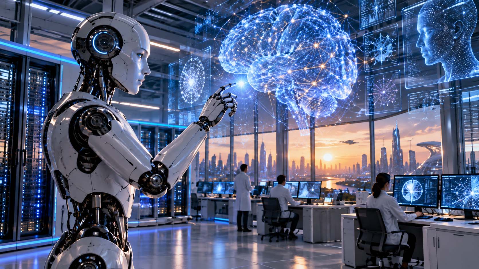 Frontier Artificial Intelligence concept illustration