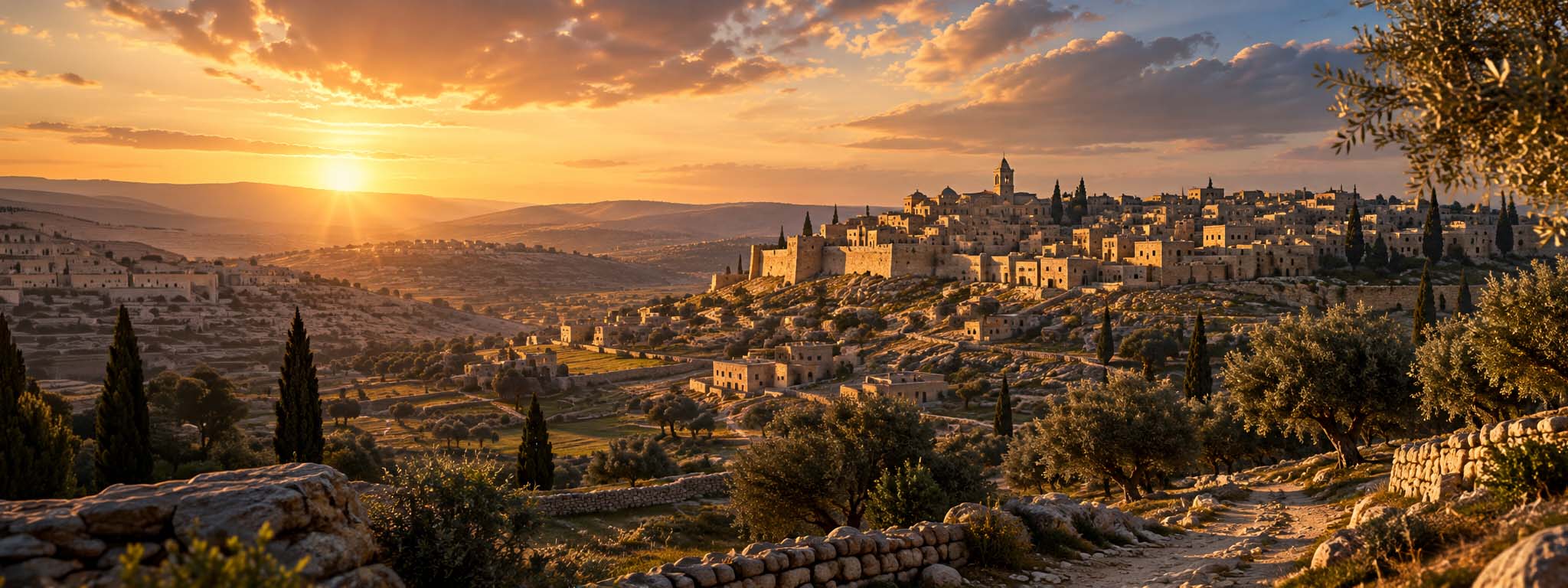 Ancient biblical landscape introducing the Biblical Places Unearthed archaeological collection